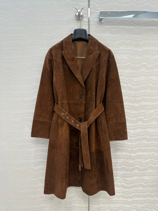 Row NEW leather trench coat