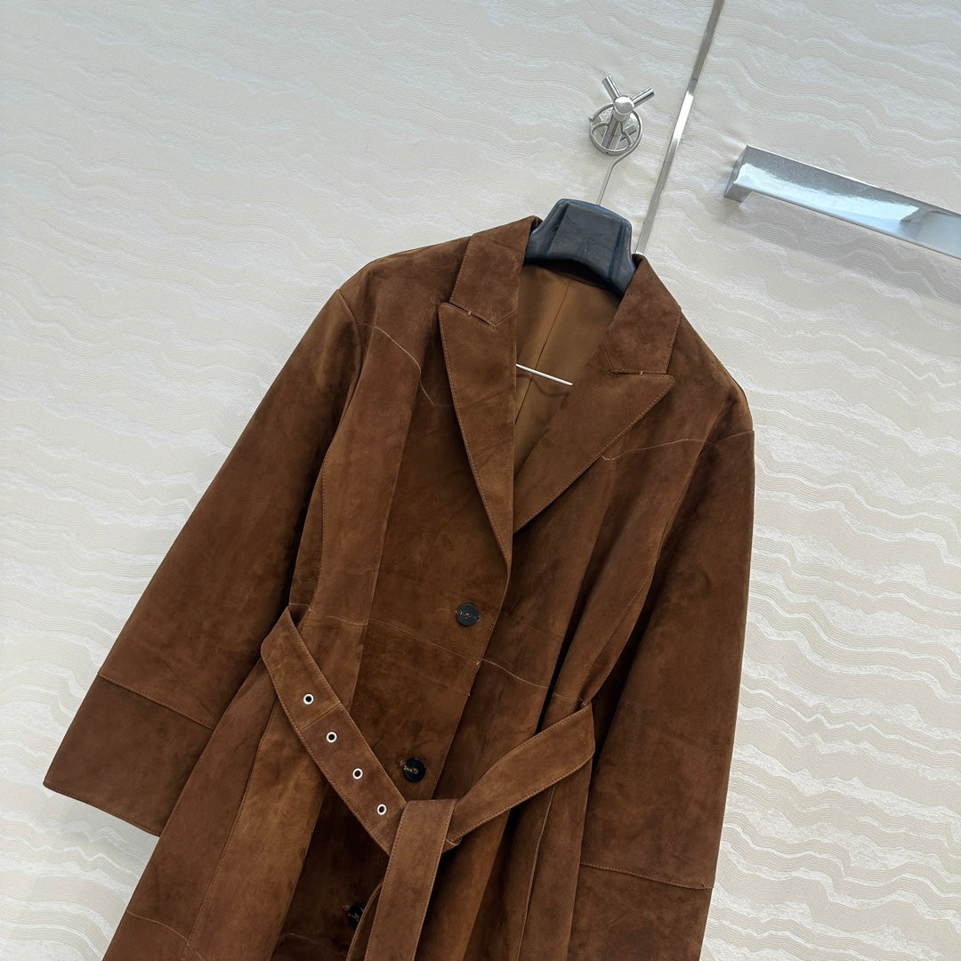 Row NEW leather trench coat