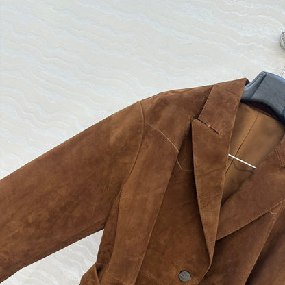 Row NEW leather trench coat