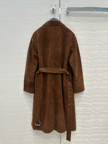 Row NEW leather trench coat