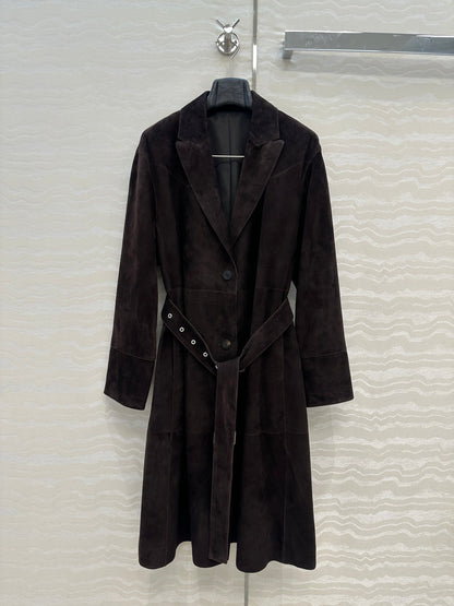 Row NEW leather trench coat