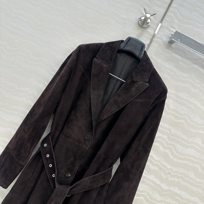 Row NEW leather trench coat