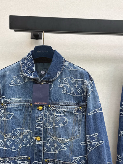 Louis NEW jacquard denim jacket