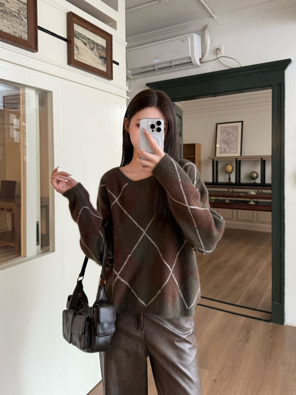 Loro NEW Plaid sweater