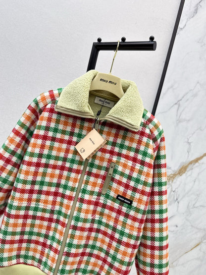 Miu NEW plaid coat