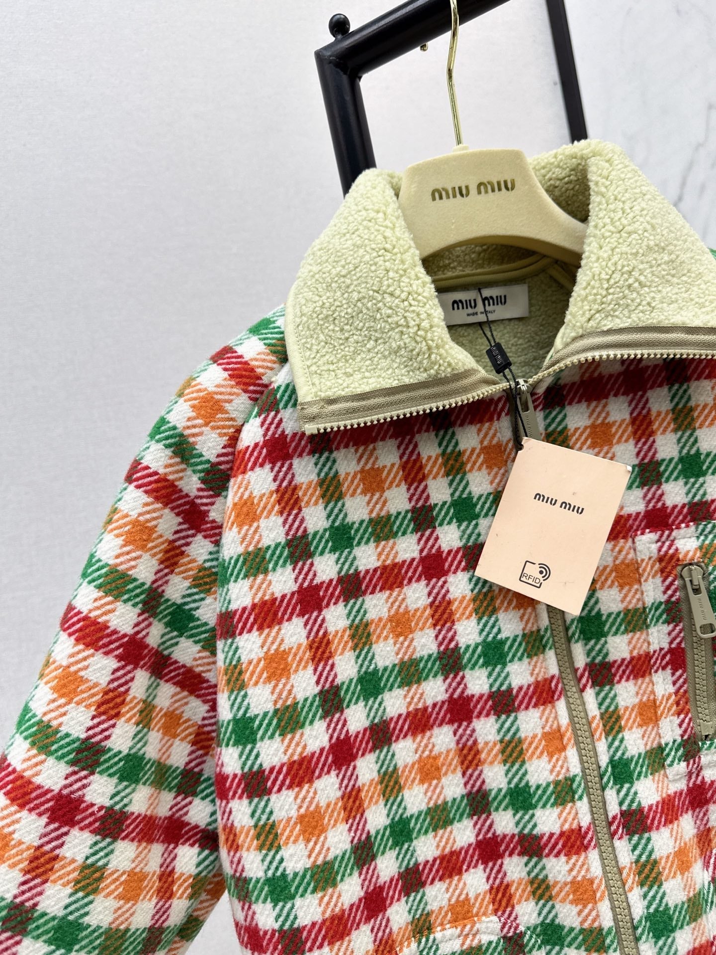 Miu NEW plaid coat
