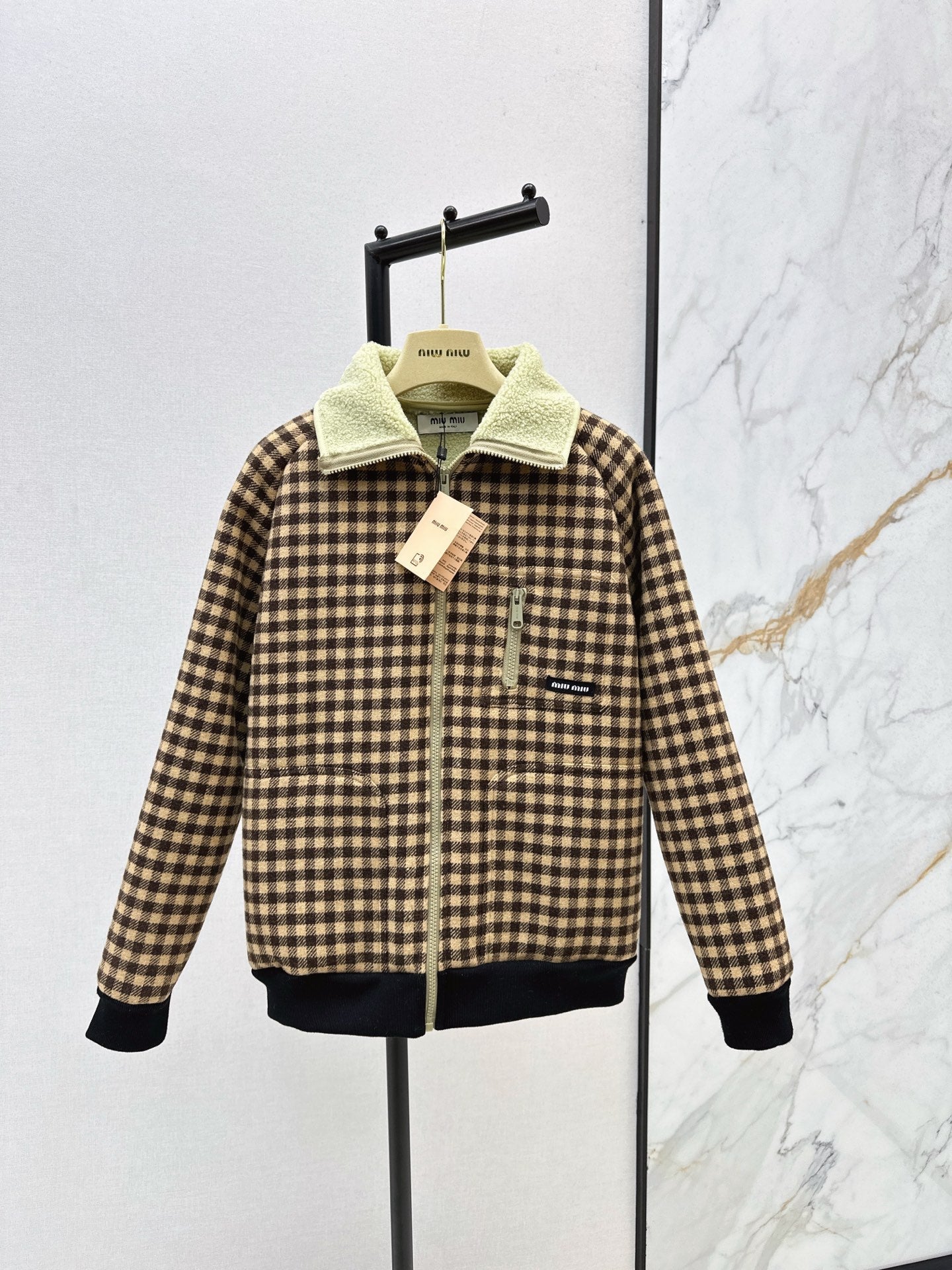 Miu NEW plaid coat
