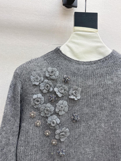Chan NEW floral sweater