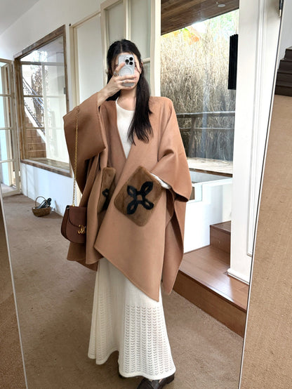 Loro NEW wool cape coat