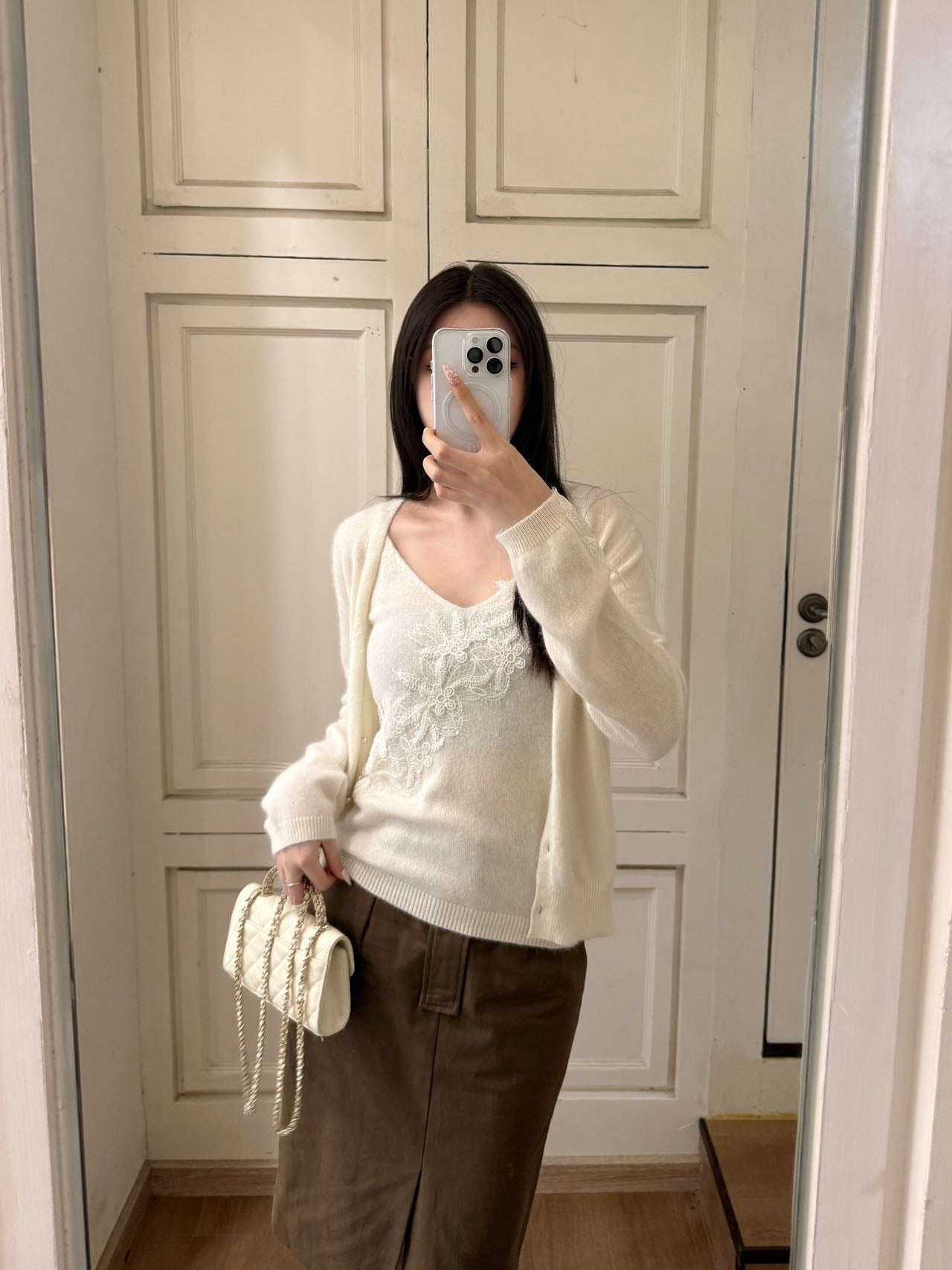 Chan NEW Lace knit suit