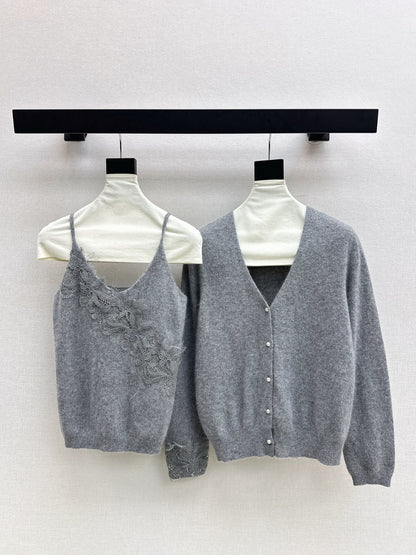 Chan NEW Lace knit suit