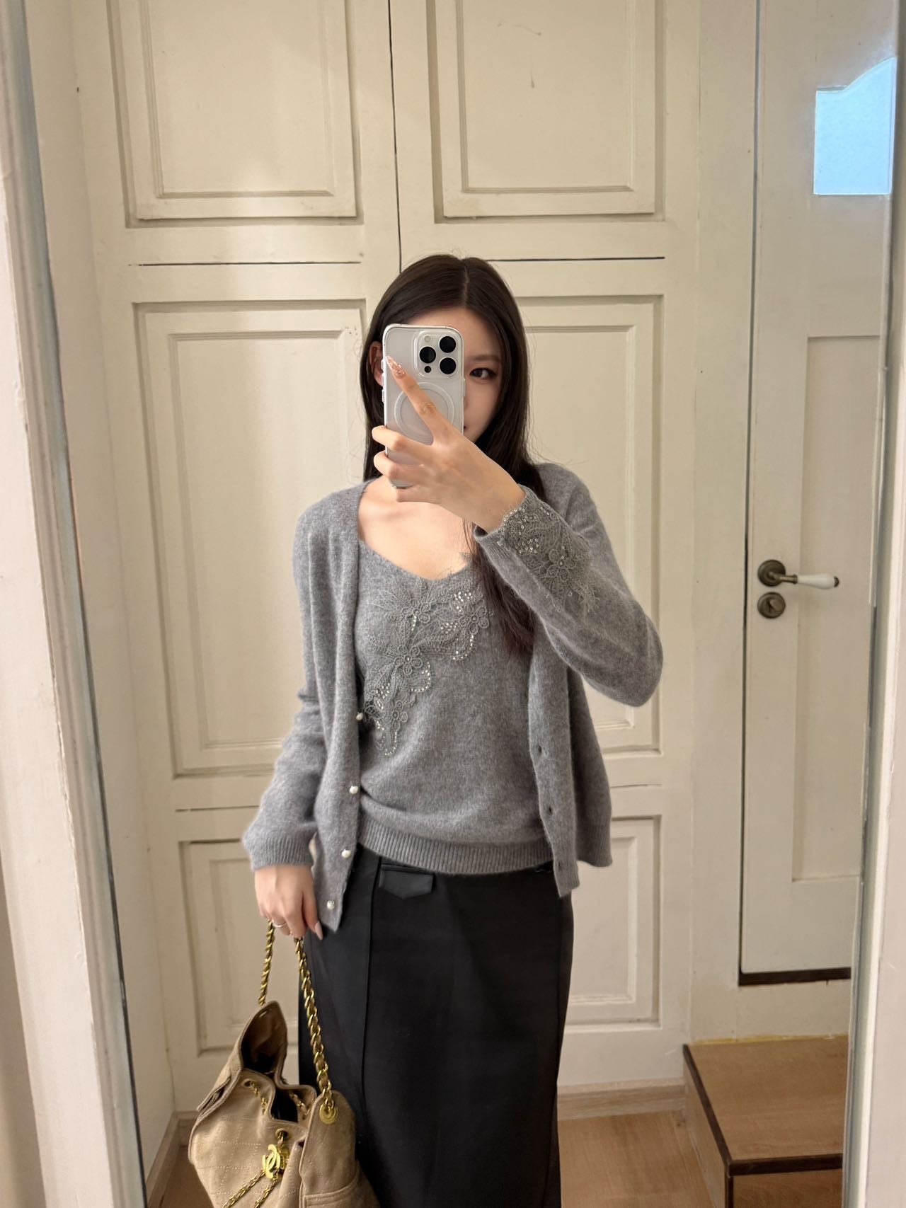 Chan NEW Lace knit suit