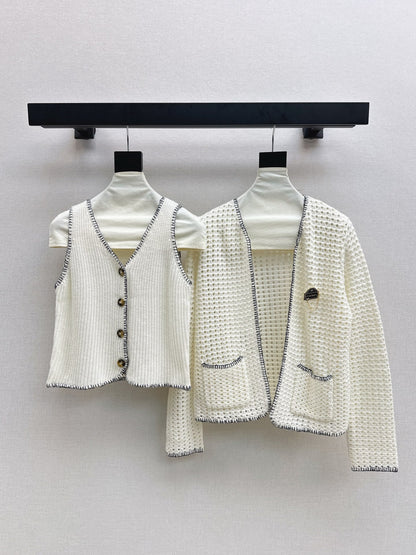 Chan NEW Hollow knit suit