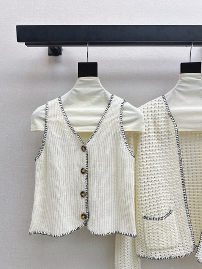 Chan NEW Hollow knit suit