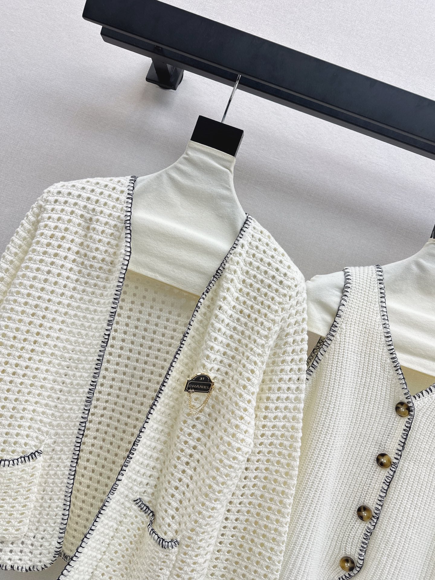 Chan NEW Hollow knit suit