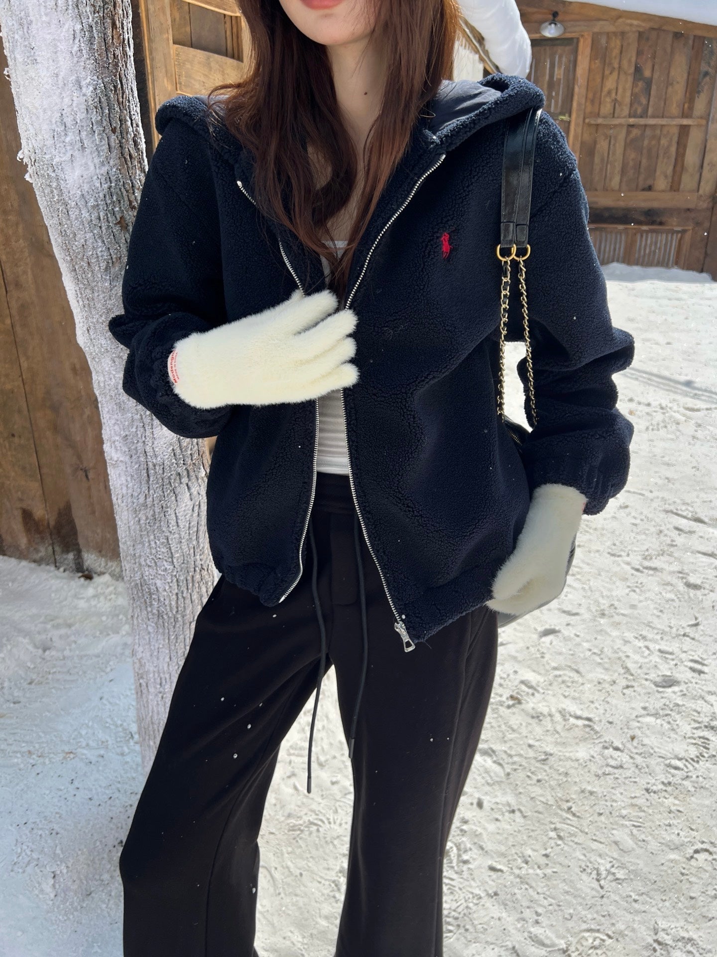 Ra1 NEW Hooded plush jacket