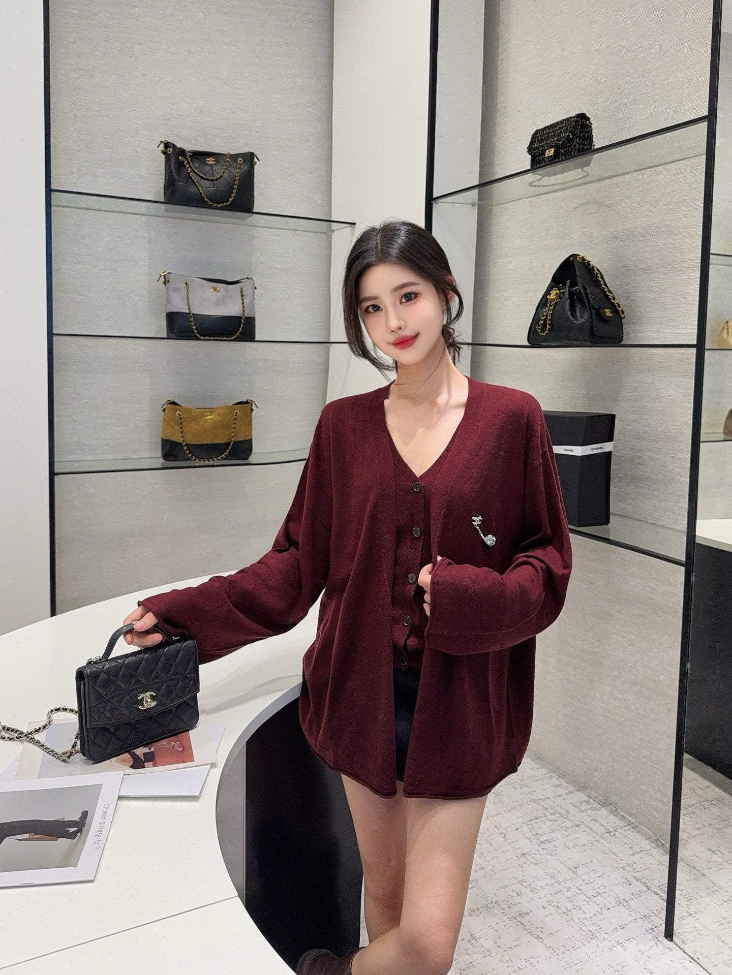 Chan NEW Knitted vest cardigan