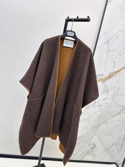 Max NEW wool cape coat