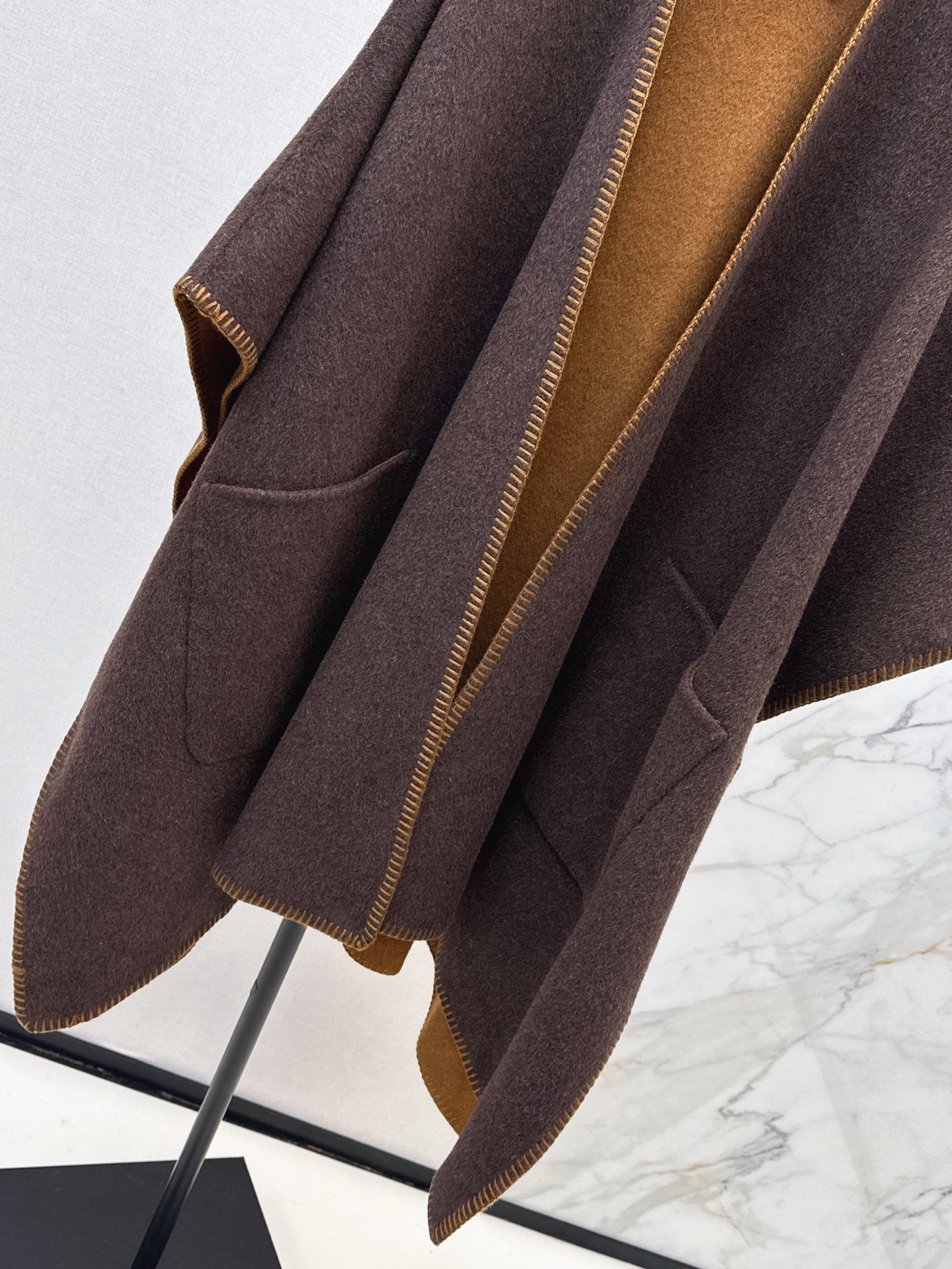 Max NEW wool cape coat