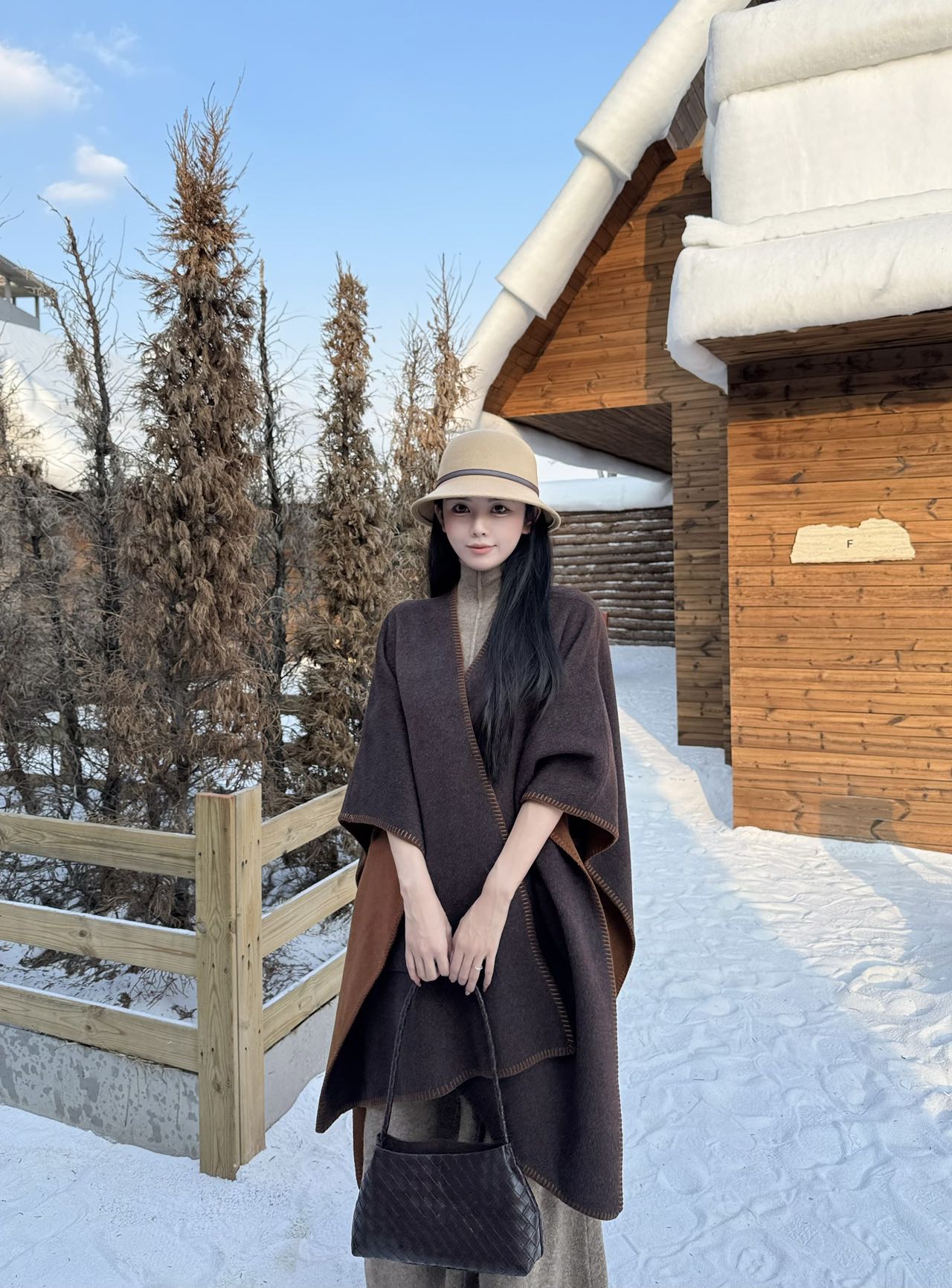 Max NEW wool cape coat