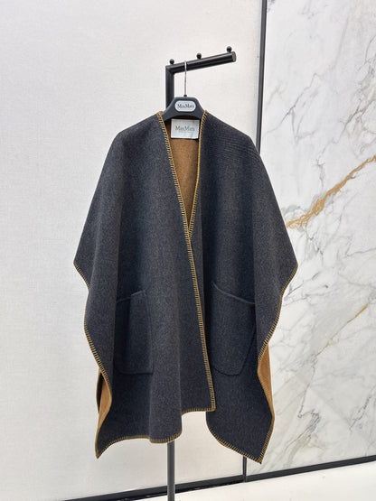 Max NEW wool cape coat