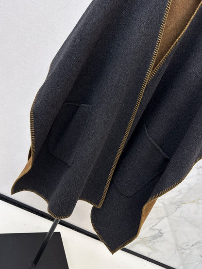 Max NEW wool cape coat