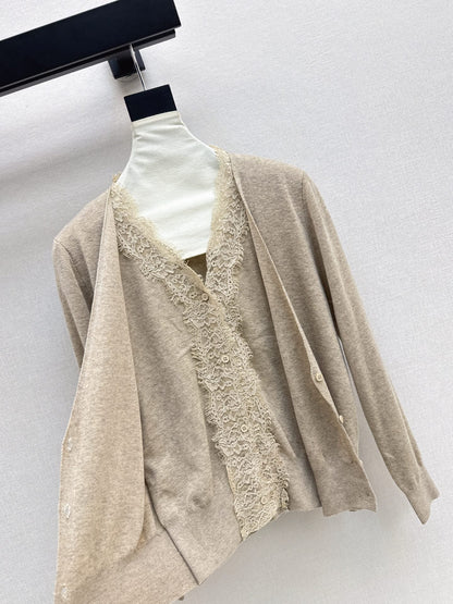Es NEW Lace wool cardigan