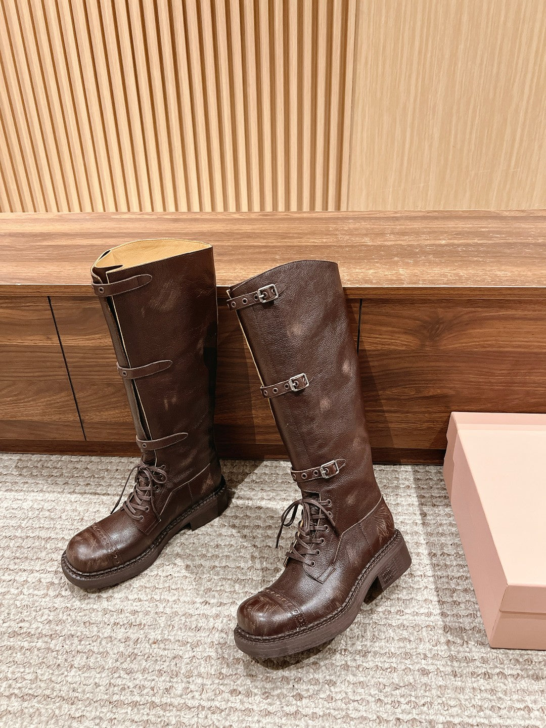 Miu NEW genuine leather boots