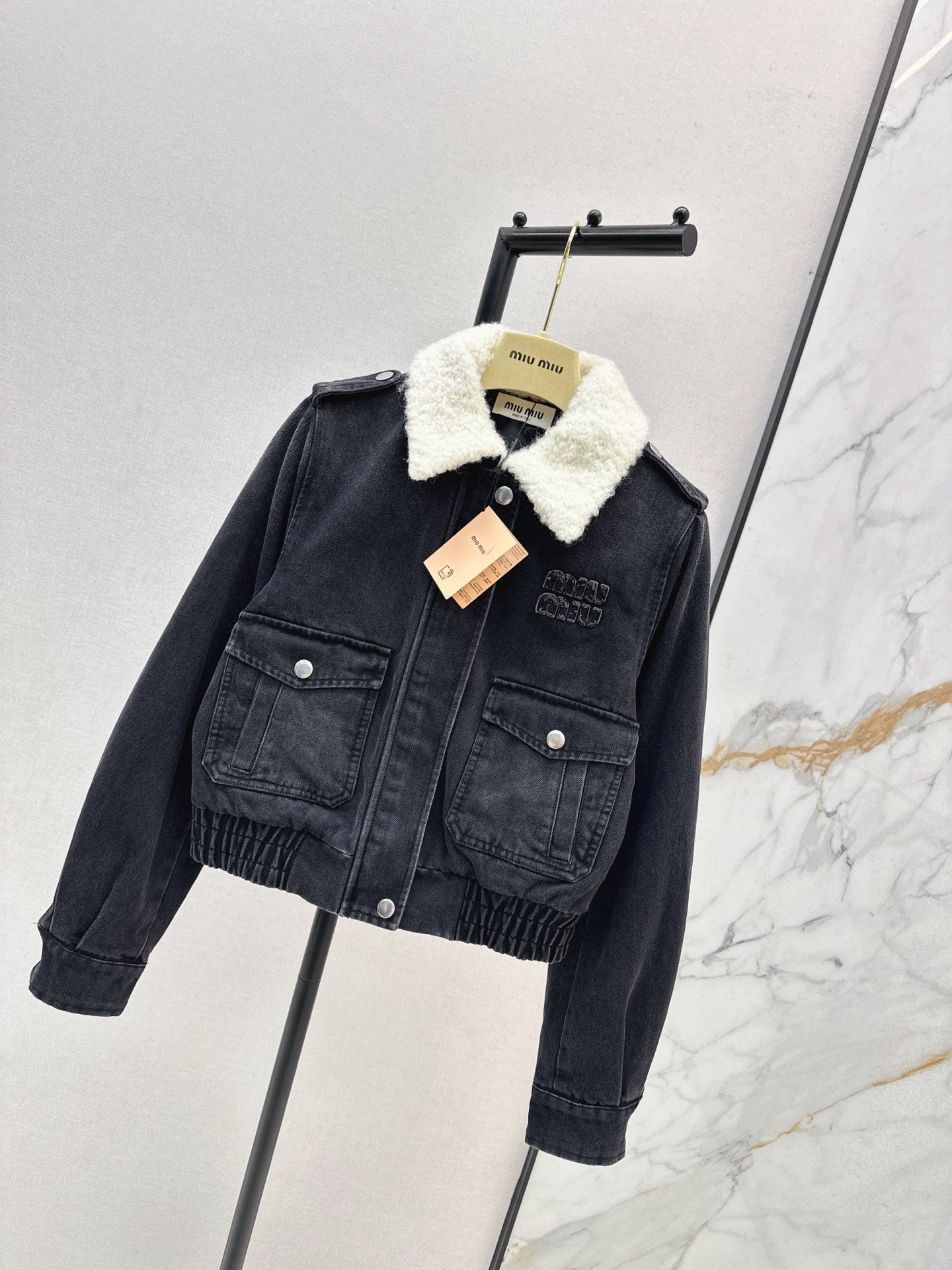 Miu NEW Denim padded jacket