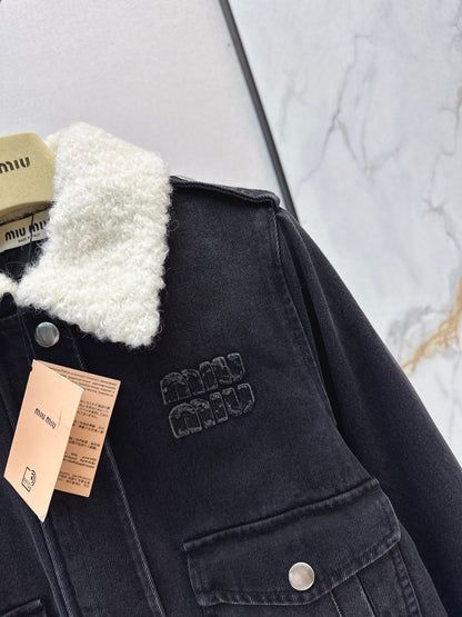 Miu NEW Denim padded jacket
