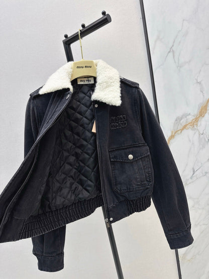 Miu NEW Denim padded jacket