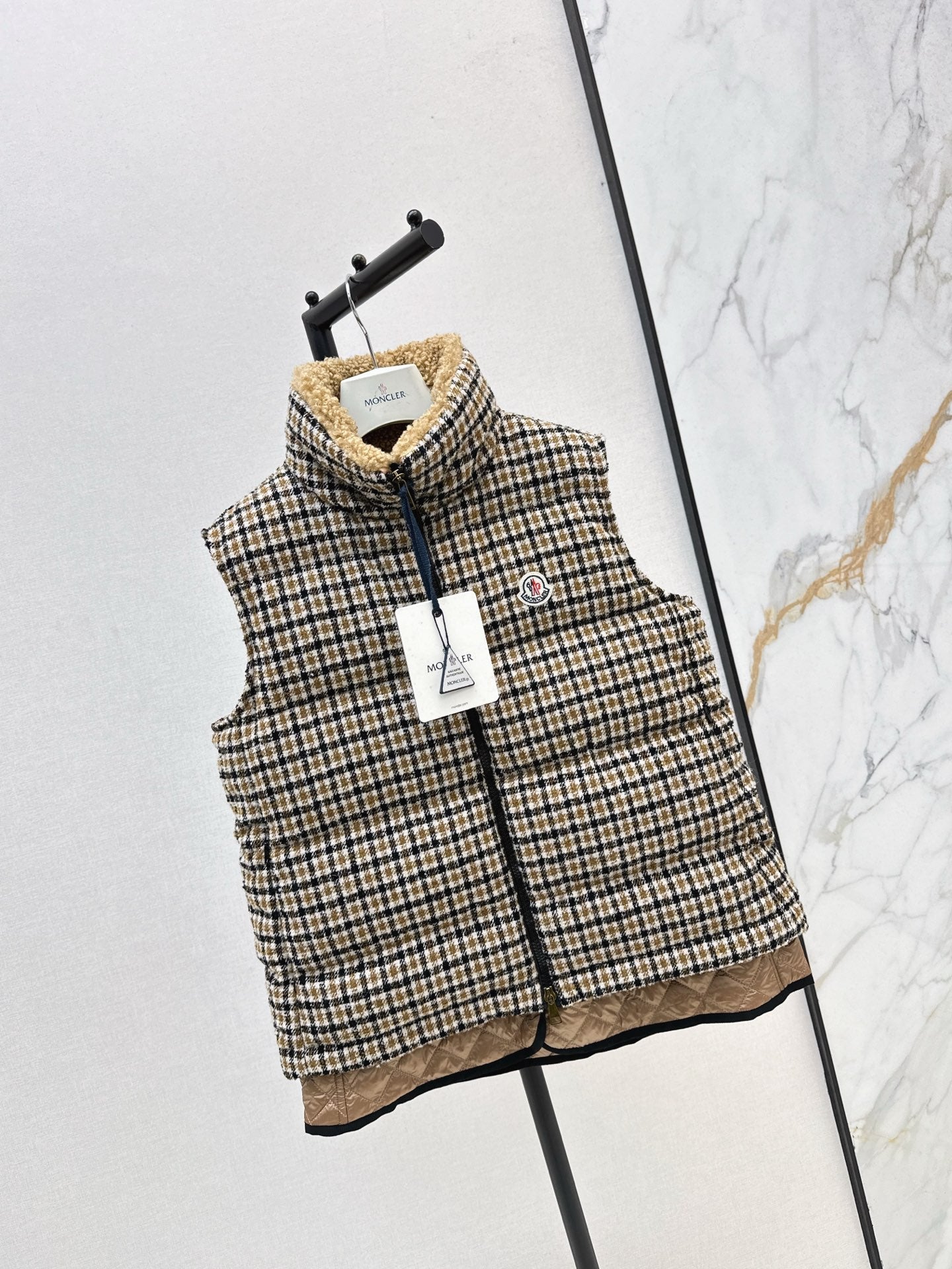 Monc NEW Houndstooth down vest