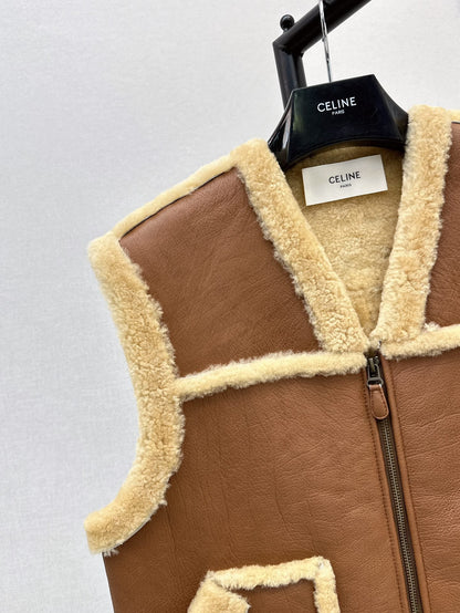 Ce1i NEW fur vest