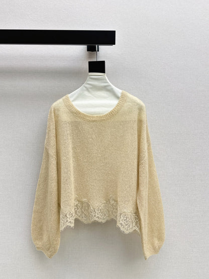 Es NEW Lace knitted sweater