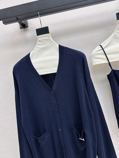 Miu NEW Knitted cardigan vest set