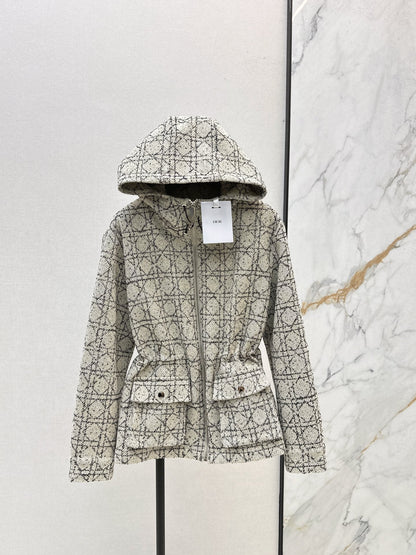 CD NEW Hooded plaid jacket
