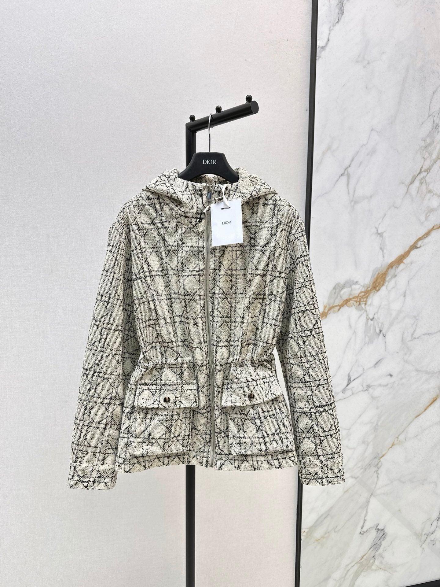 CD NEW Hooded plaid jacket