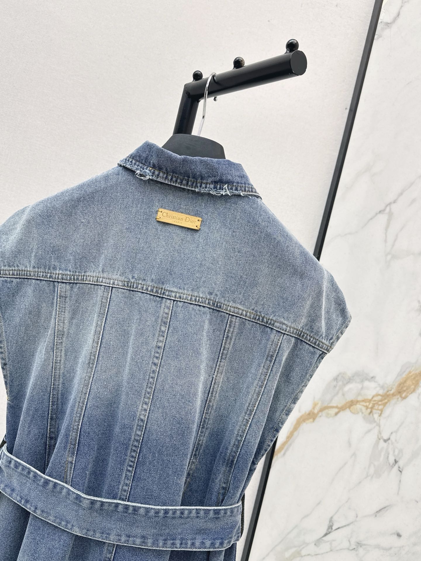 CD NEW sleeveless denim dress