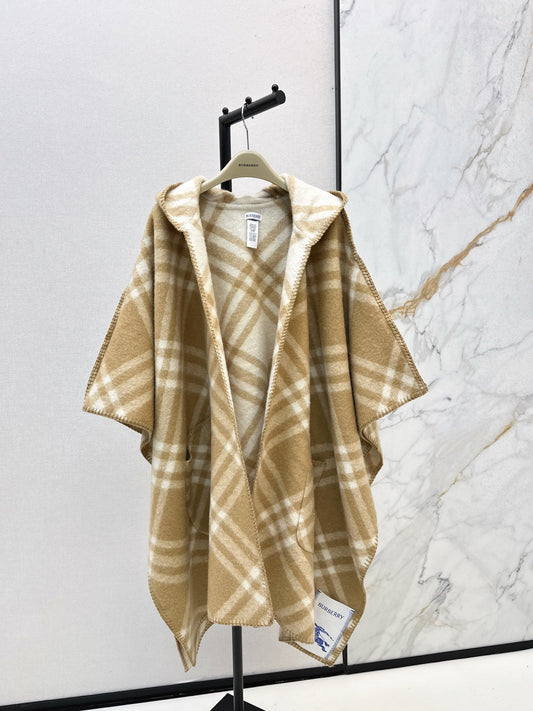 Bur NEW Cashmere hooded cape