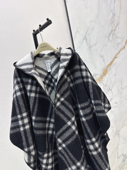 Bur NEW Cashmere hooded cape