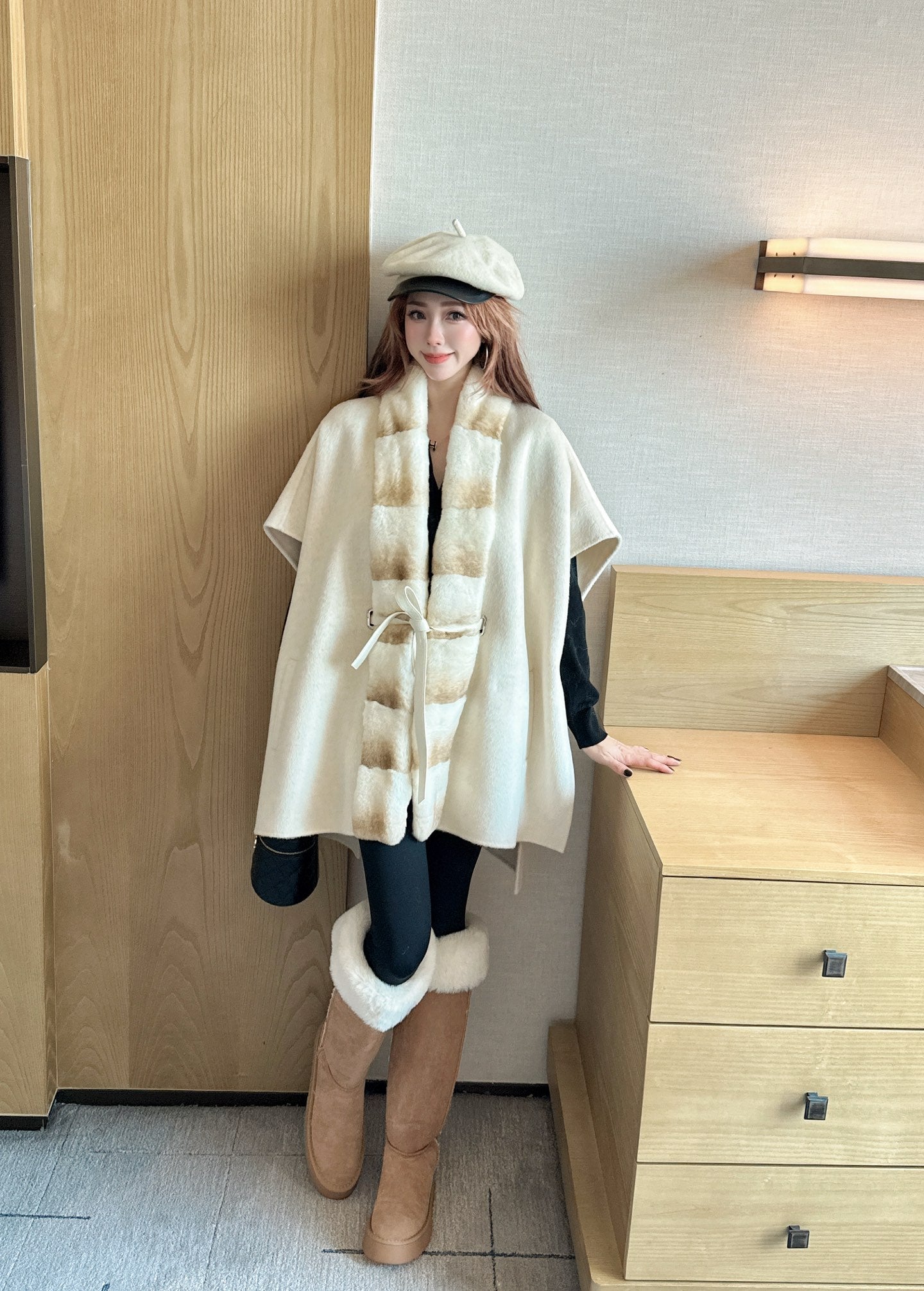 Loro NEW woolen cape coat