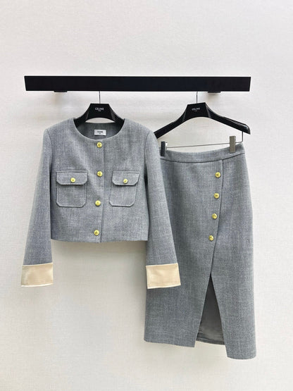 Guc NEW Jacket + slit skirt suit