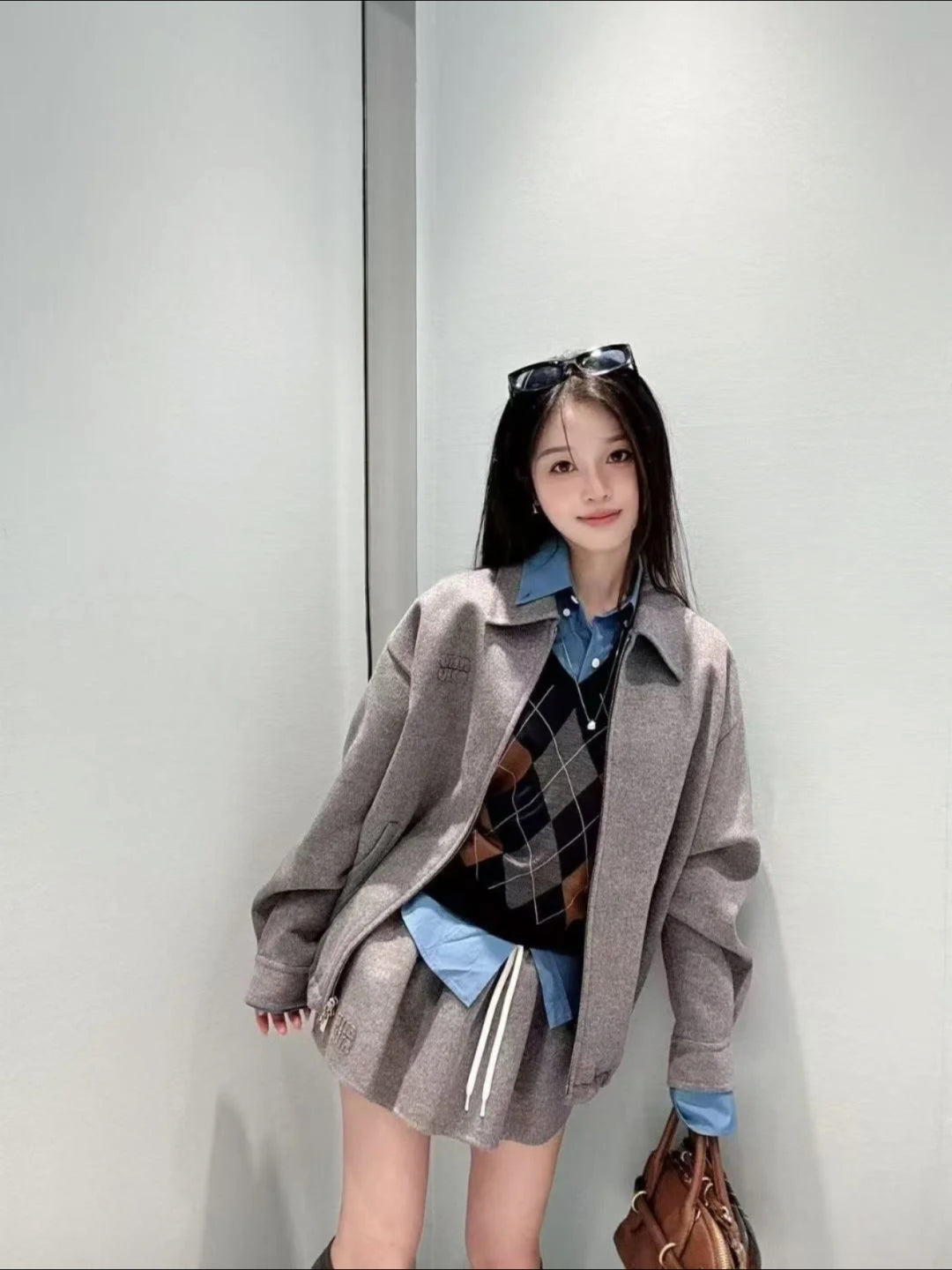 Miu NEW wool midi skirt