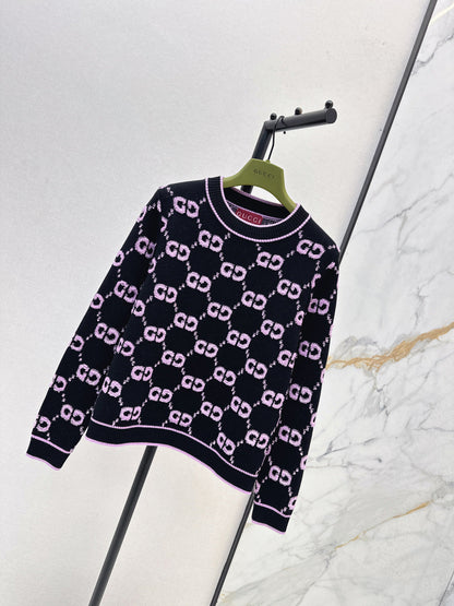 Guc NEW Jacquard knitted sweater