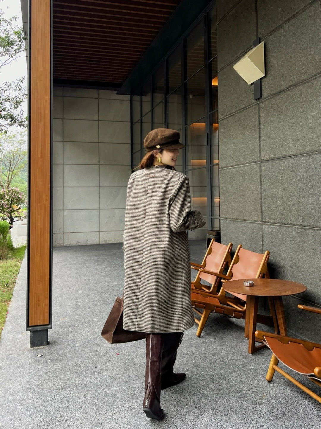 Cho1 NEW Houndstooth overcoats