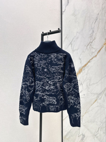 CD NEW Knitted zip-up jacket