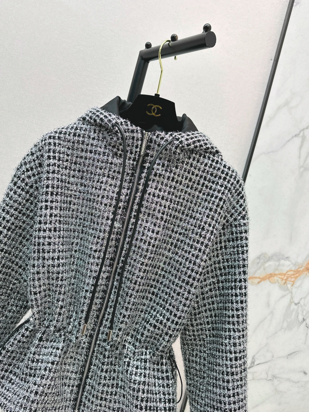 Chan NEW Hooded Tweed Coat