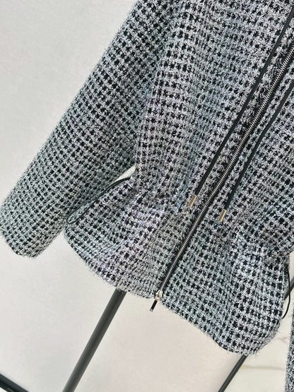 Chan NEW Hooded Tweed Coat