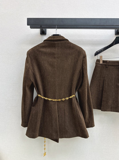 Ce1i NEW Blazer and pleated skirt set