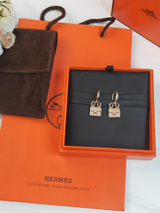 Herm New Bag-shaped earrings